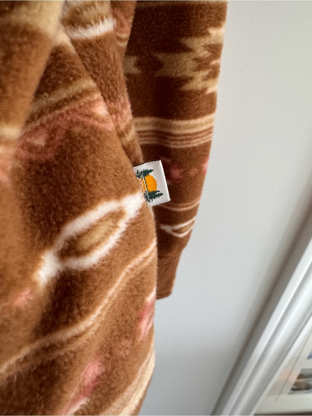 Classic Patterned Button-Up Shacket - Brown - Picture 5 of 8